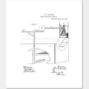 Smoke Consuming Furnace Vintage Patent Hand Drawing Posters and Art